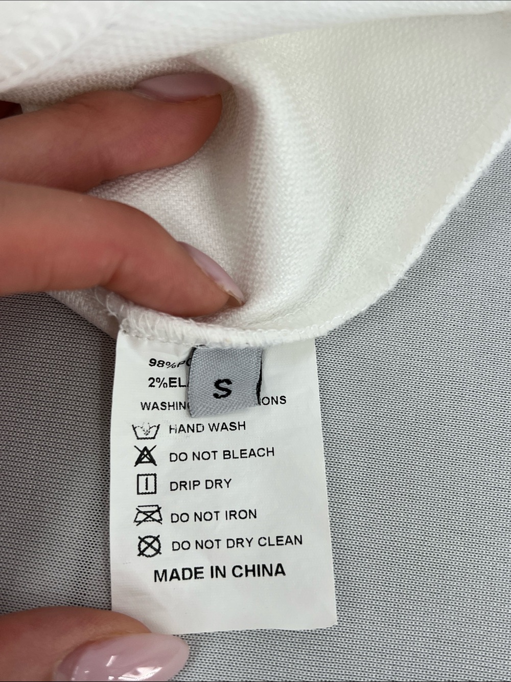 White Off Shoulder tailored Long Sleeve Mini Dress bridal coquette grad Dress S - Picture 10 of 13